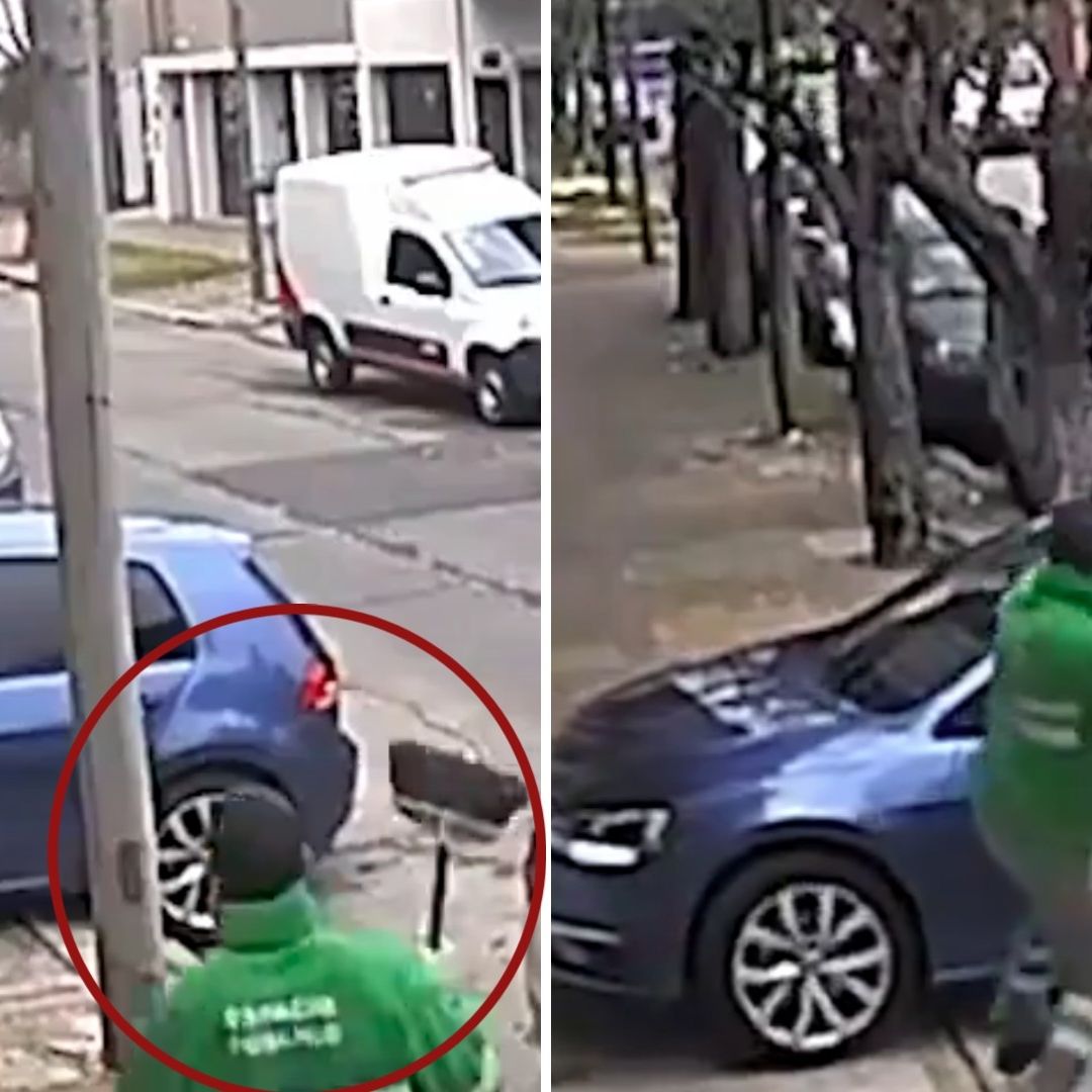 ¡A Escobazos! Barrendero Golpea a Ladrones y Frustra Asalto | Video