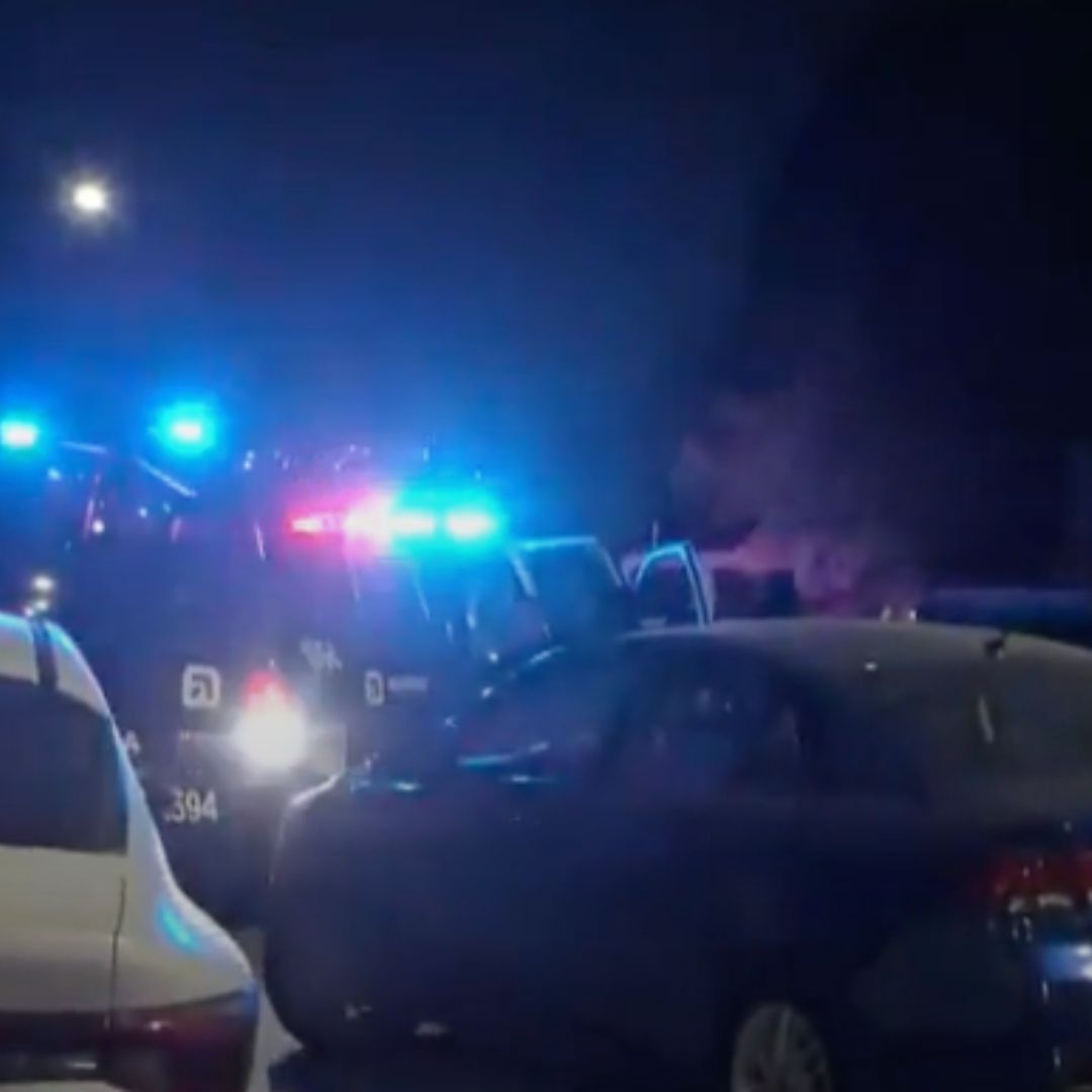 Policía de Apodaca en colonia Lomas del Pedregal