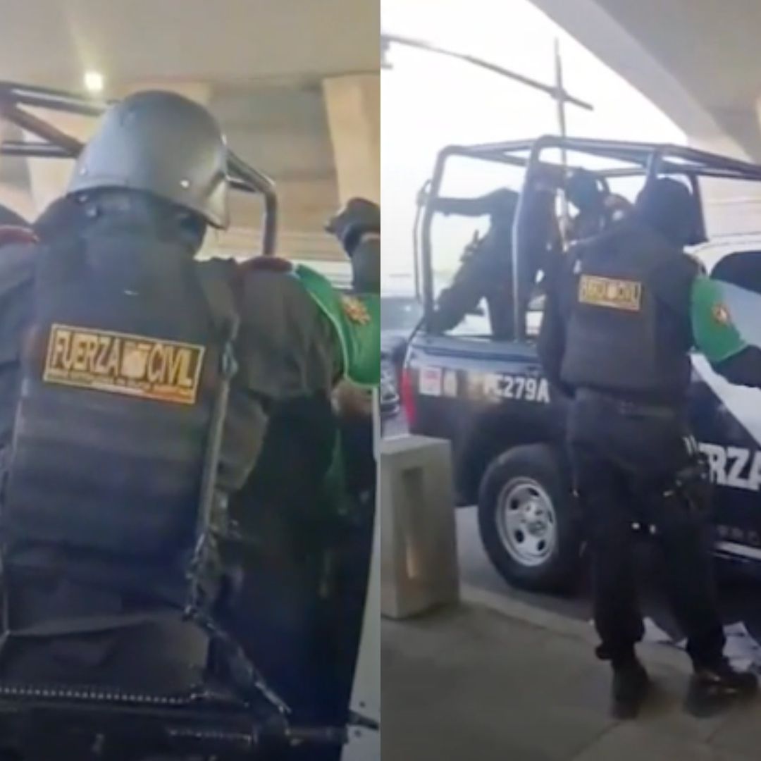 Fuerza Civil detiene a dos manifestantes contra el tarifazo