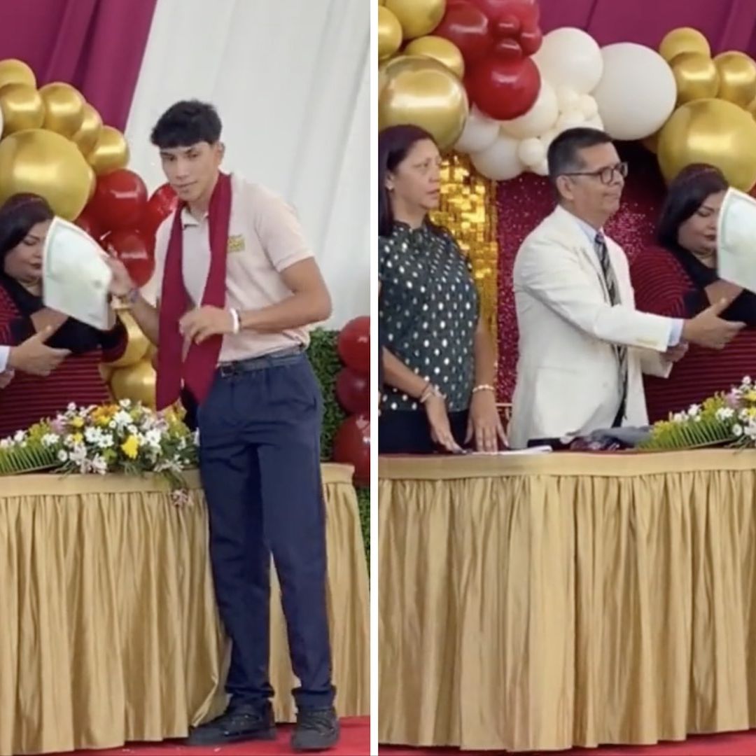 joven arrebata el diploma a su director en la graduación