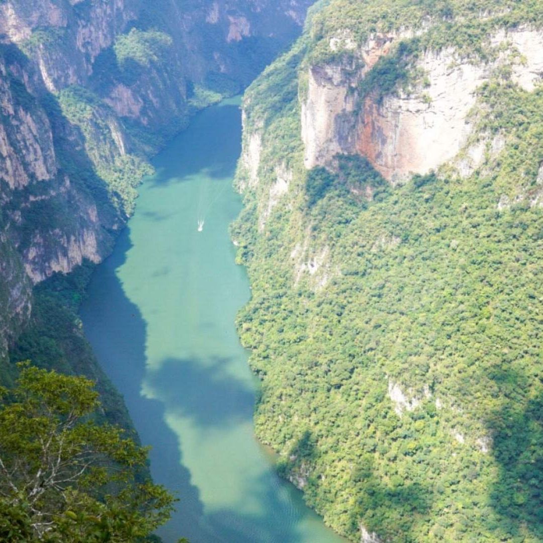 Vista del Cañón del Sumidero, en Chiapas