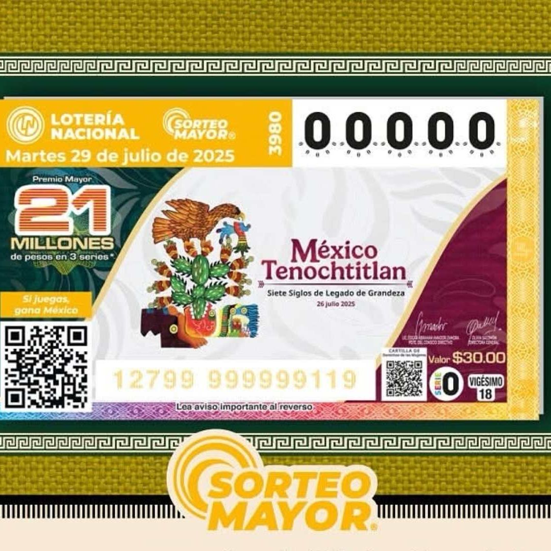 Sorteo mayor 3980 de la Lotería Nacional