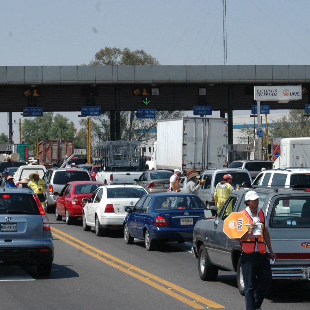 Caseta de cobro en Tepotzotlán, en la autopista México-Querétaro