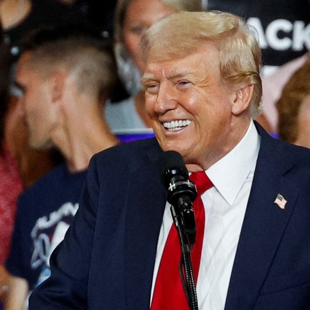 Donald Trump durante un mitin en Charlotte, Carolina del Norte