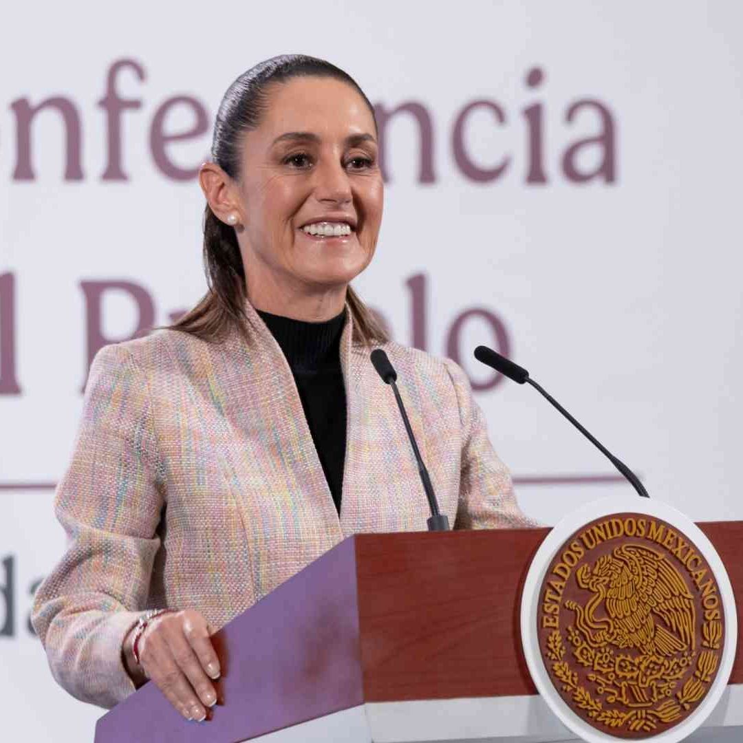 La presidenta Claudia Sheinbaum durante conferencia mañanera hoy 29 de julio de 2025