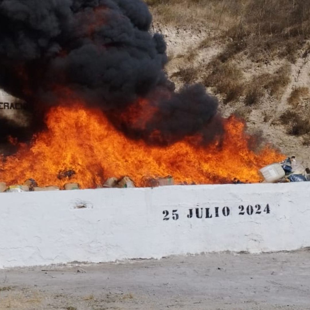 Incineran Más de una Tonelada de Narcóticos Asegurados en Baja California