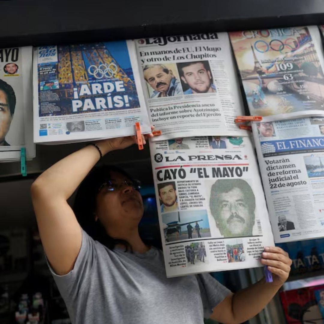 Diarios e circulación nacional en calles de México tras la captura de Ismael "El Mayo" Zambada, presunto cofundador del cártel de Sinaloa.