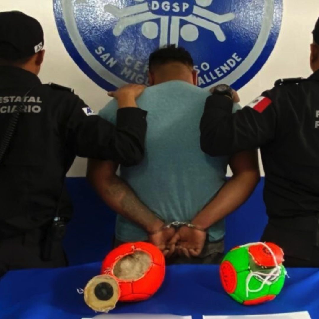 Detienen a Hombre por Pasar Balones con Droga al Cereso de San Miguel de Allende Guanajuato