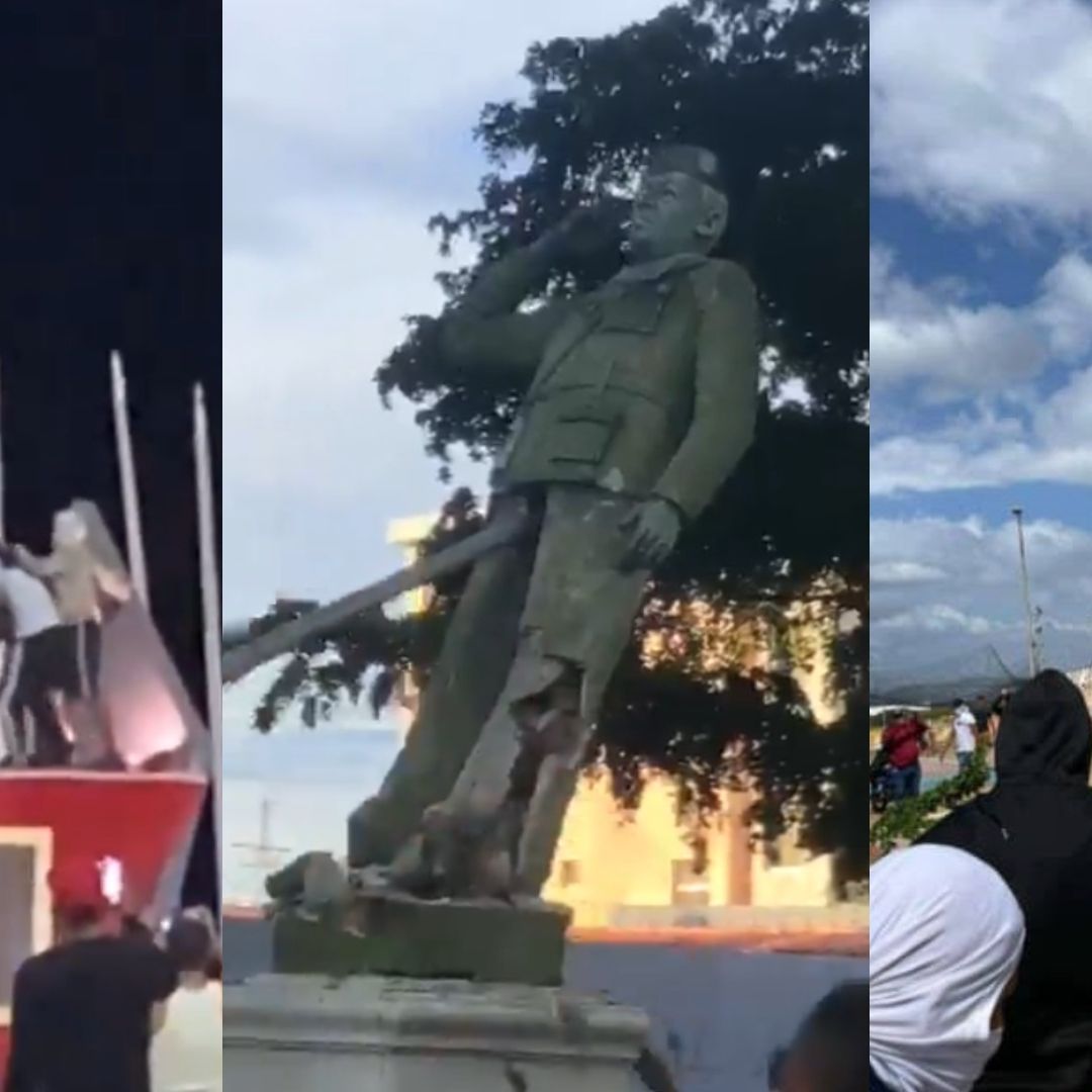 Ciudadanos derribaron las estatuas del