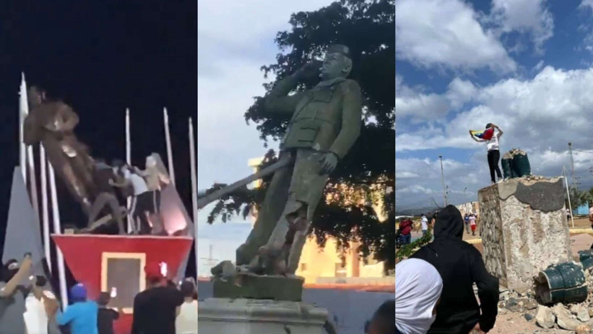 Ciudadanos derribaron las estatuas del