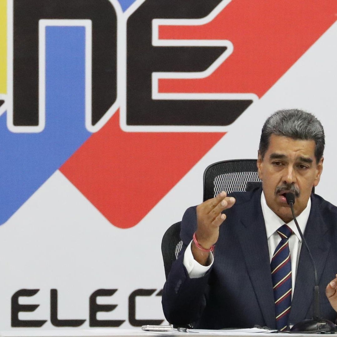 Nicolás Manduro tras ser anunciado como ganador de las elecciones presidenciales