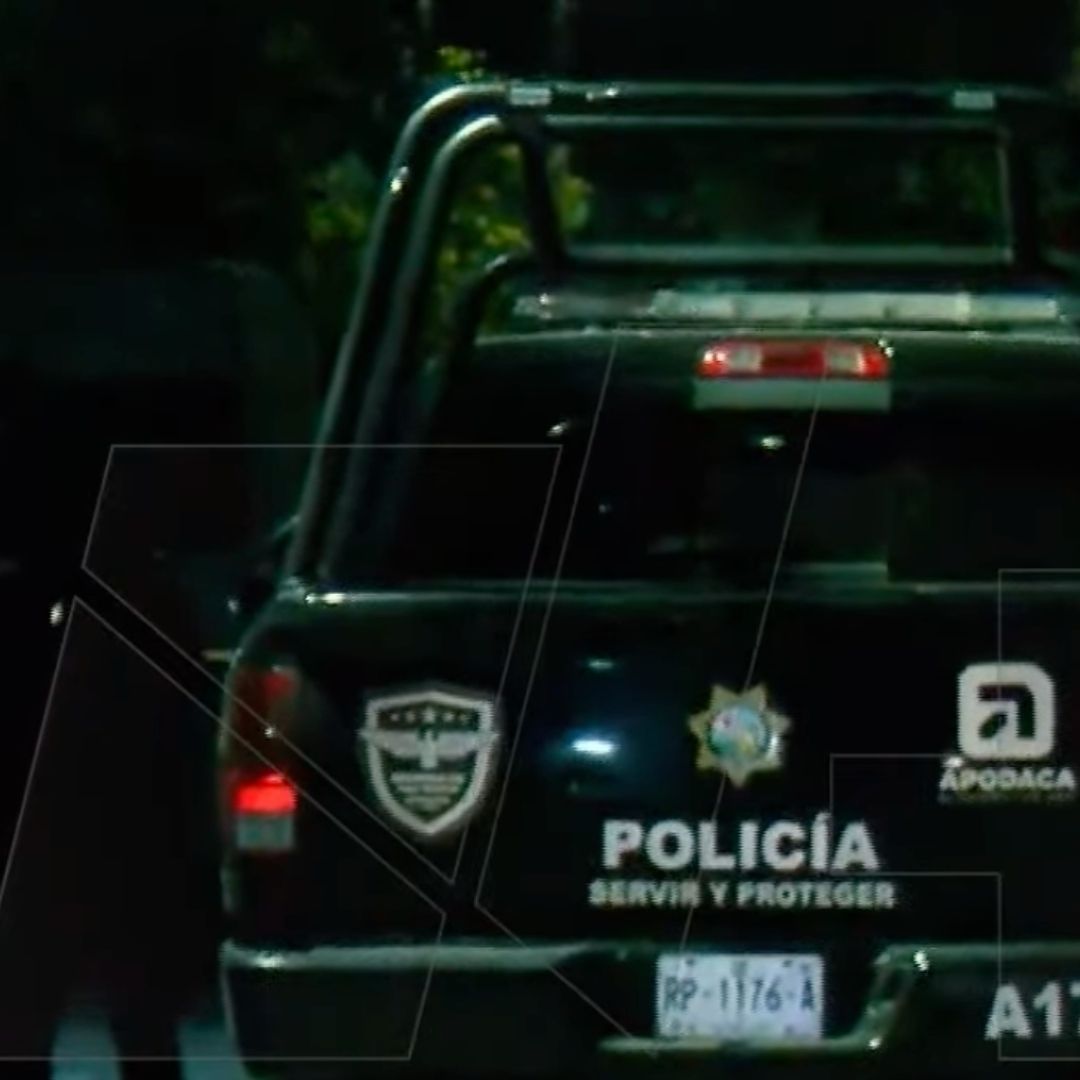 Policía de Apodaca acordona calle
