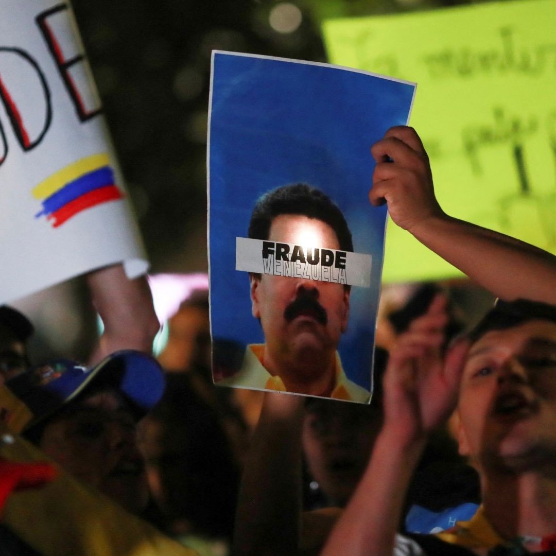 Protesta contra el triunfo de Nicolás Maduro