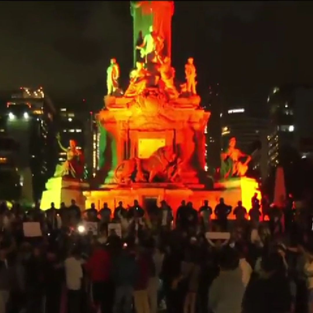 Venezolanos Protestan en el Ángel de la CDMX por Resultados a Favor de Nicolás Maduro