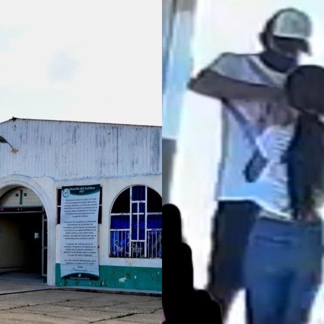 Hombre y Menor Asaltan con Arma a Feligreses Durante Misa en Iglesia de Coatzacoalcos Veracruz