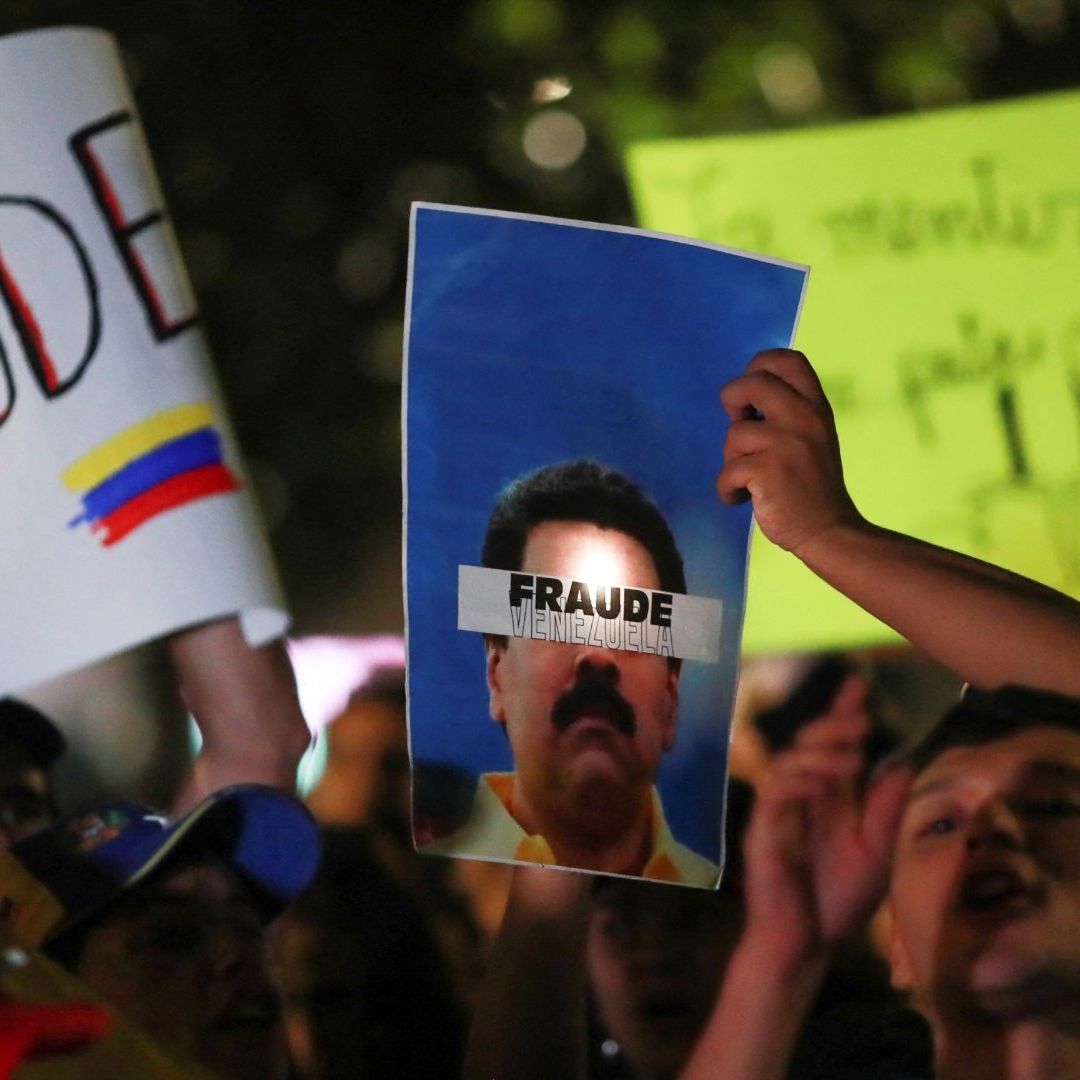Protestas por los resultados electorales en Venezuela, que dieron la victoria a Maduro.