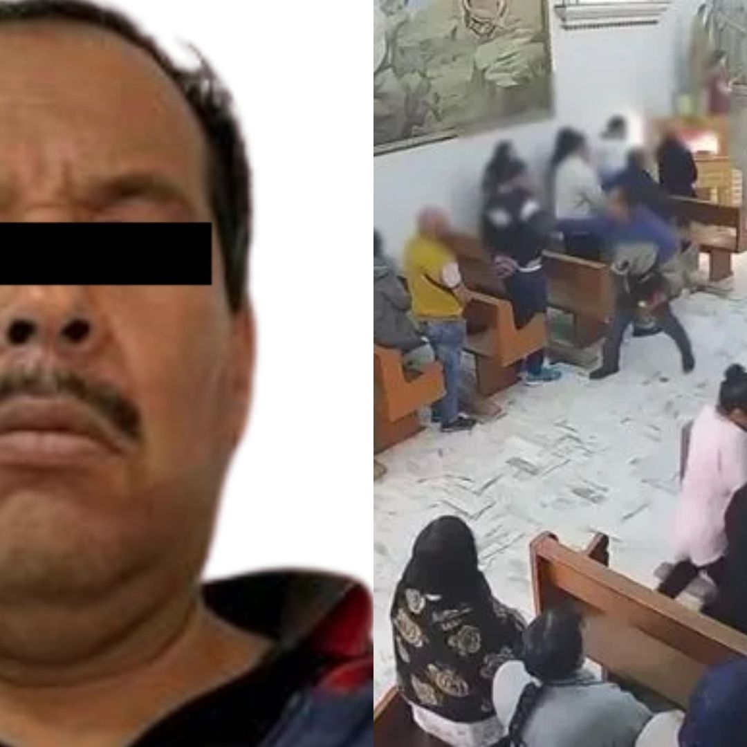 Feligreses Detienen Hombre que Apuñaló a Otro en Misa de Iglesia en Los Reyes La Paz, Edomex