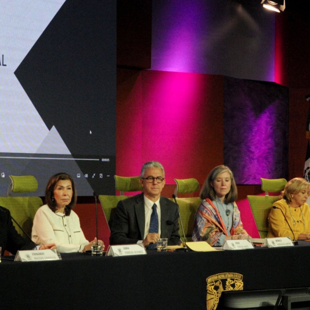 Académicos e investigadores durante foros universitarios sobre reforma al Poder Judicial. Foto: X @SalaPrensaUNAM