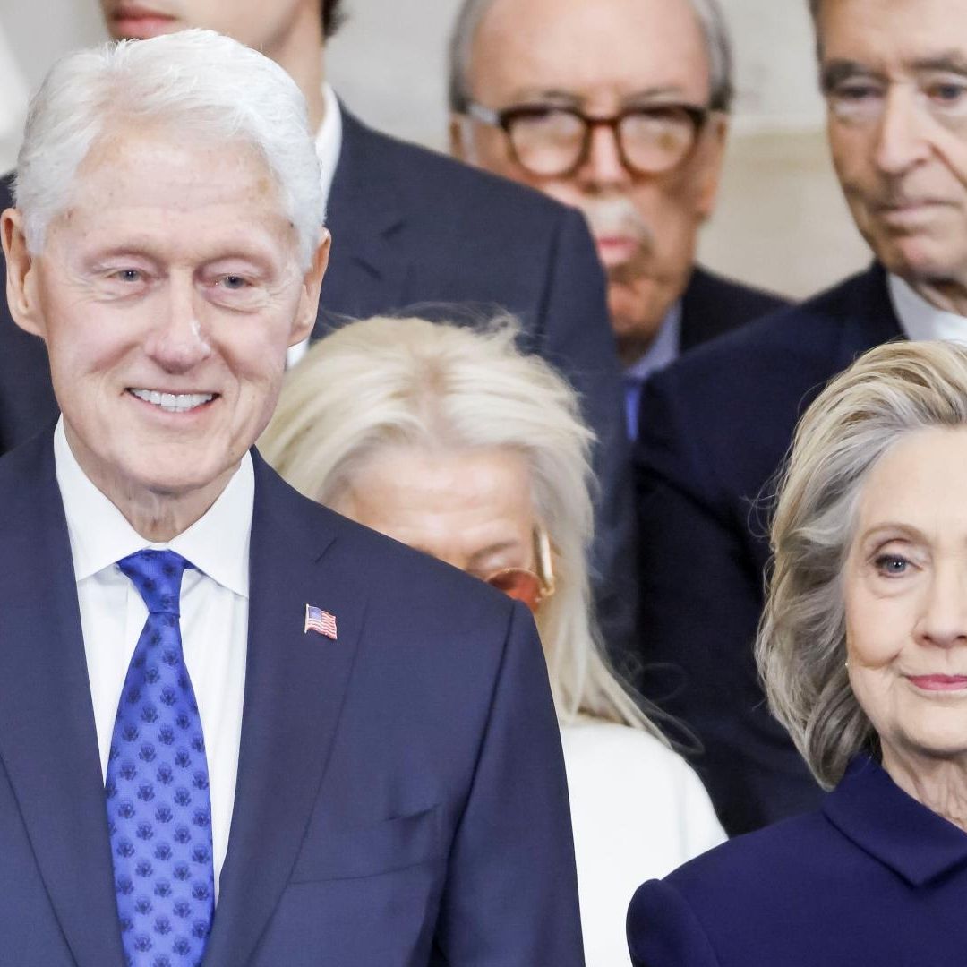 Expresidente Bill Clinton y exsecretaria de Estado Hillary Clinton durante toma de posesión de Trump