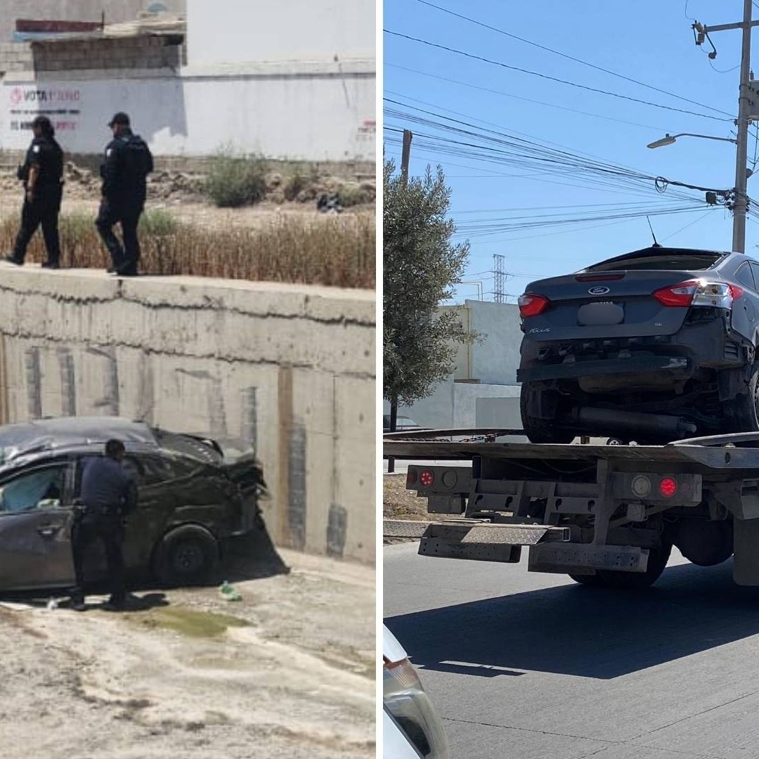 Cuatro Menores Vuelcan y Caen en Canal tras una Persecución con la Policía en Tijuana