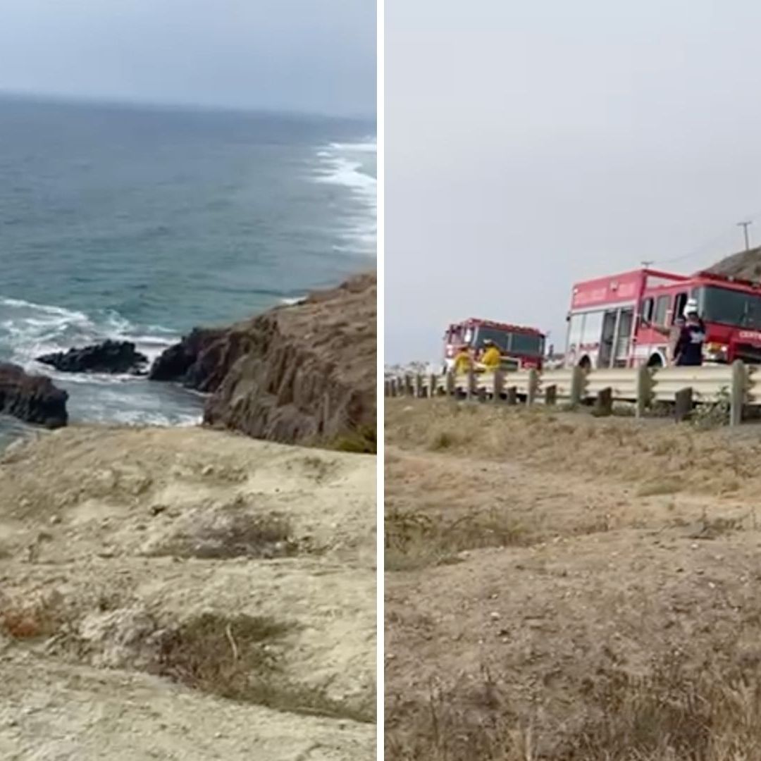 Rescatan a Hombre tras Bajar a Acantilado en Playa de Tijuana; la Marea No lo Dejó Subir
