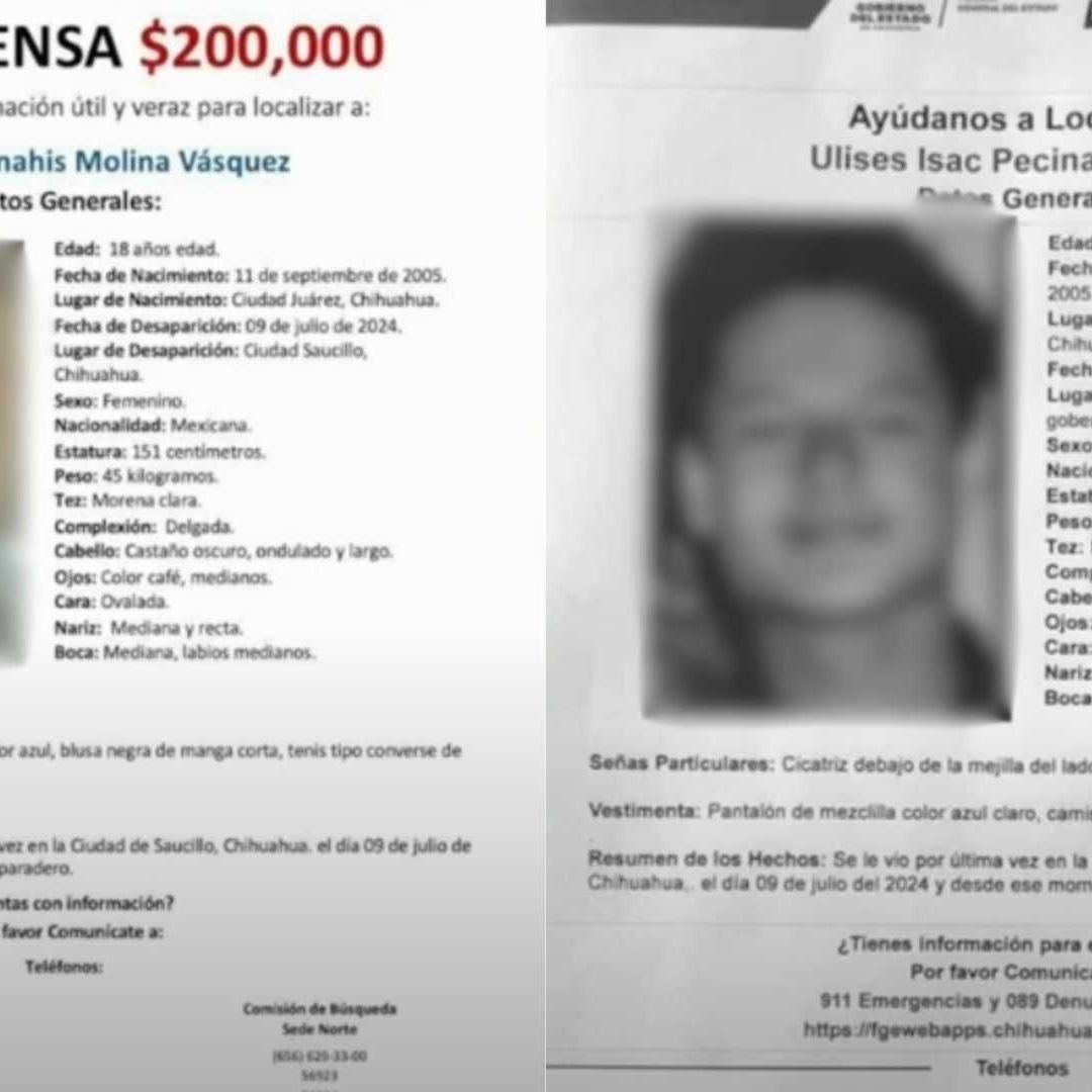 Localizan a Fernanda Anahis y Su Novio en Guadalajara Sanos y Salvos. Foto: Fiscalía de Chihuahua
