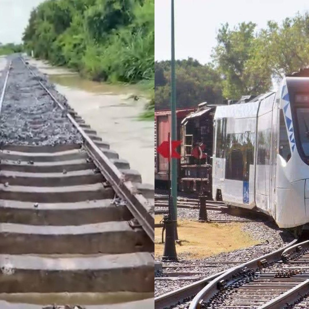 Uno de los tramos ubicados entre la estación Ubero a Sarabia en Oaxaca y El Julie – Medias Aguas en Veracruz presentó serias afectaciones por la corriente del agua.