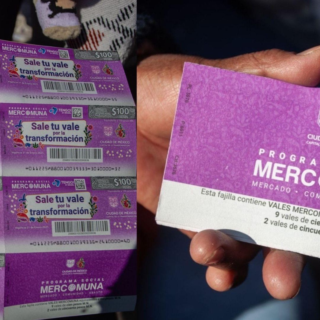 Imagen de un vale de color morado, los cuales son parte de un programa social de la CDMX.