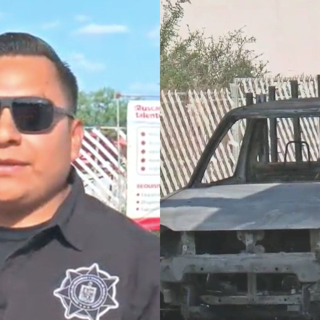 Un policía salvó a un hombre tras incendiarse una camioneta dentro de una gasera
