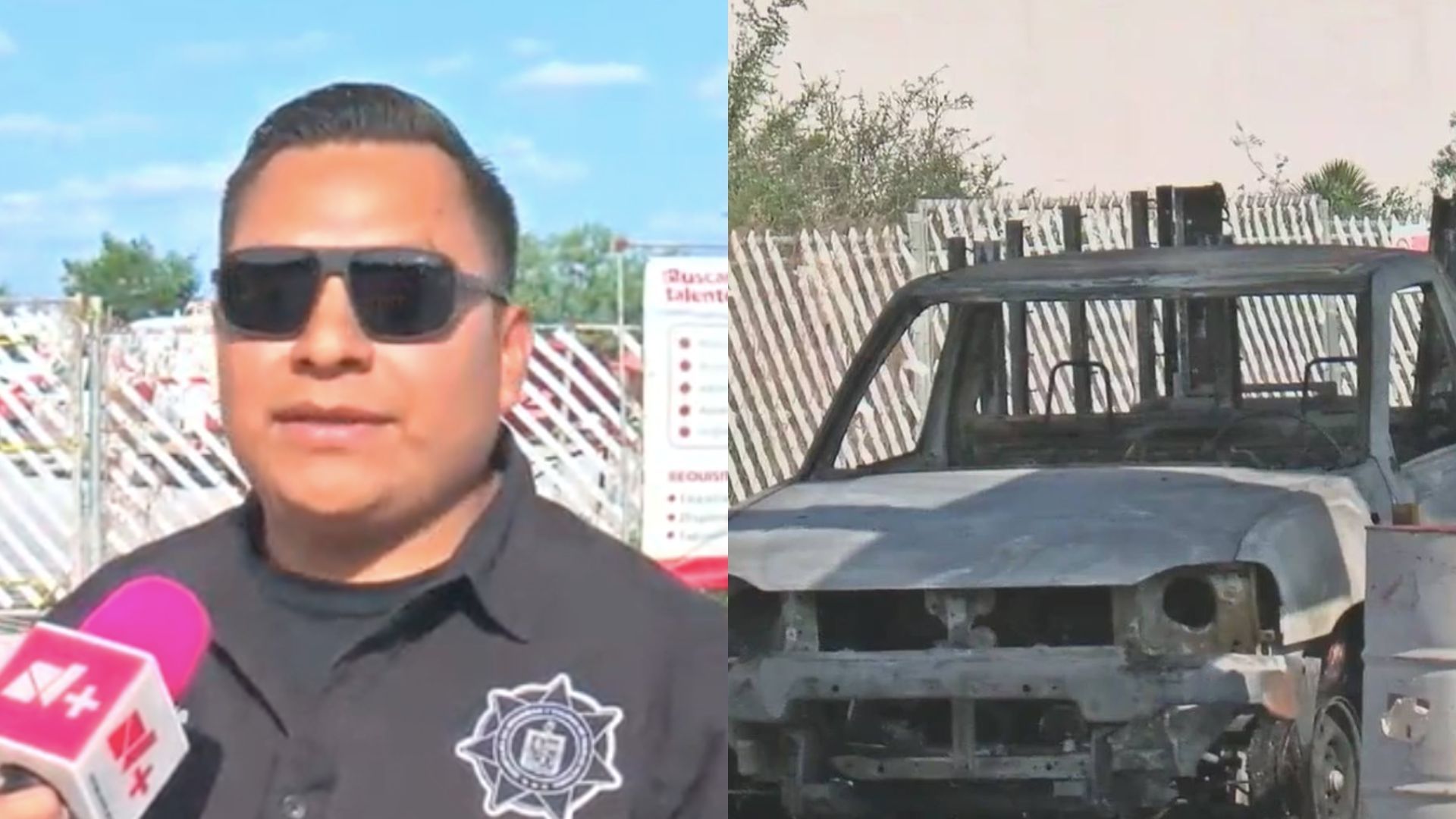 Un policía salvó a un hombre tras incendiarse una camioneta dentro de una gasera