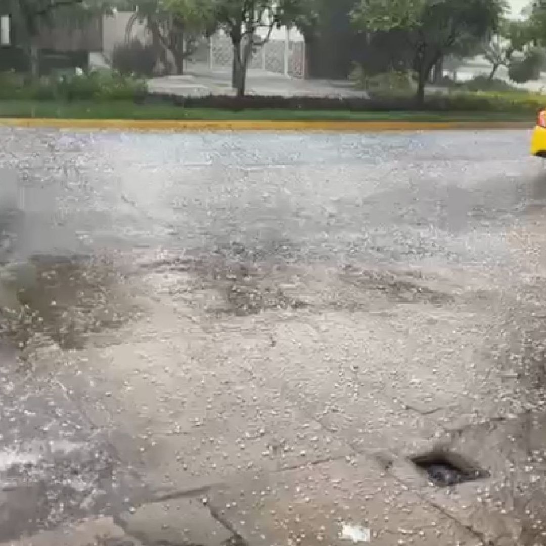 Tormenta con granizo sorprende a zapopanos