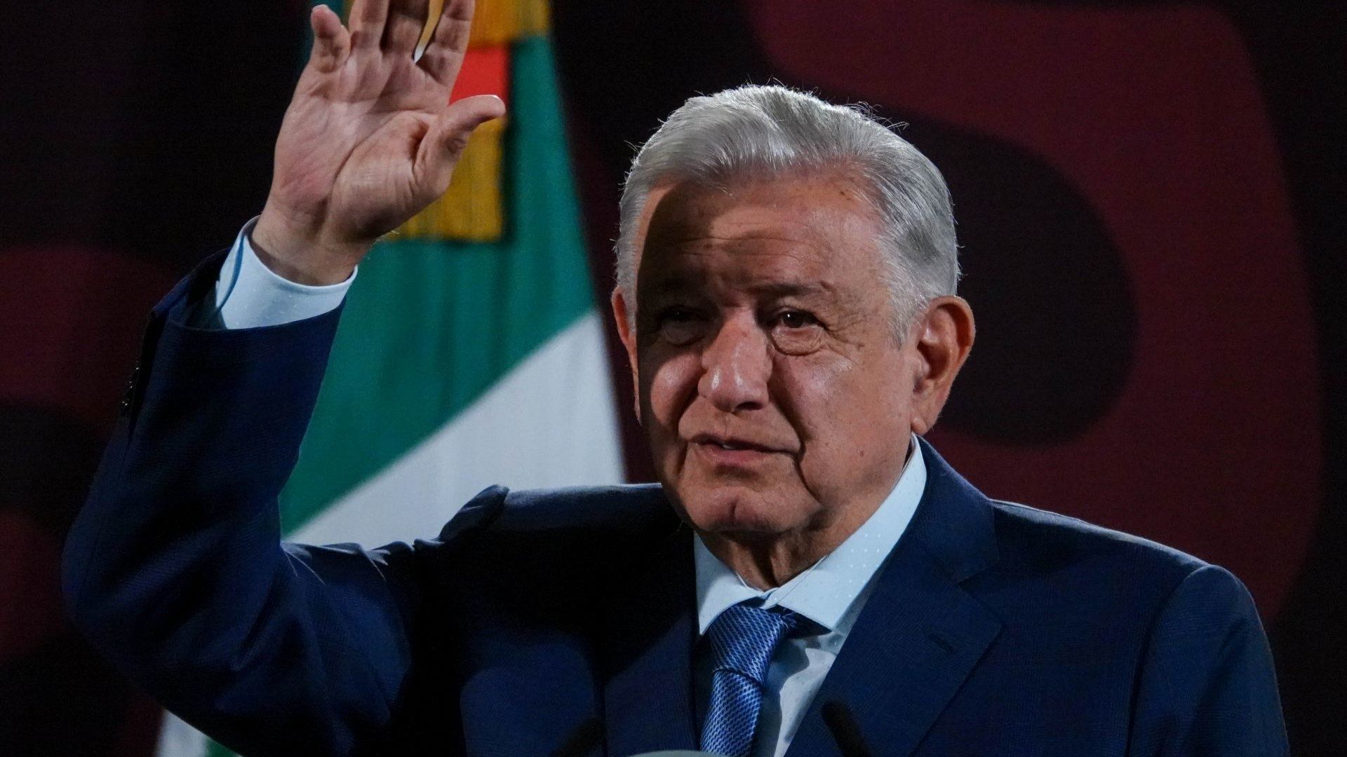 El presidente López Obrador en conferencia mañanera