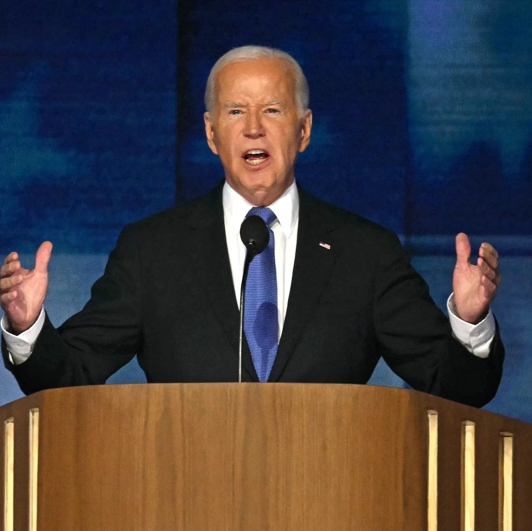 Joe Biden durante su discurso en Chicago en la Convención Demócrata
