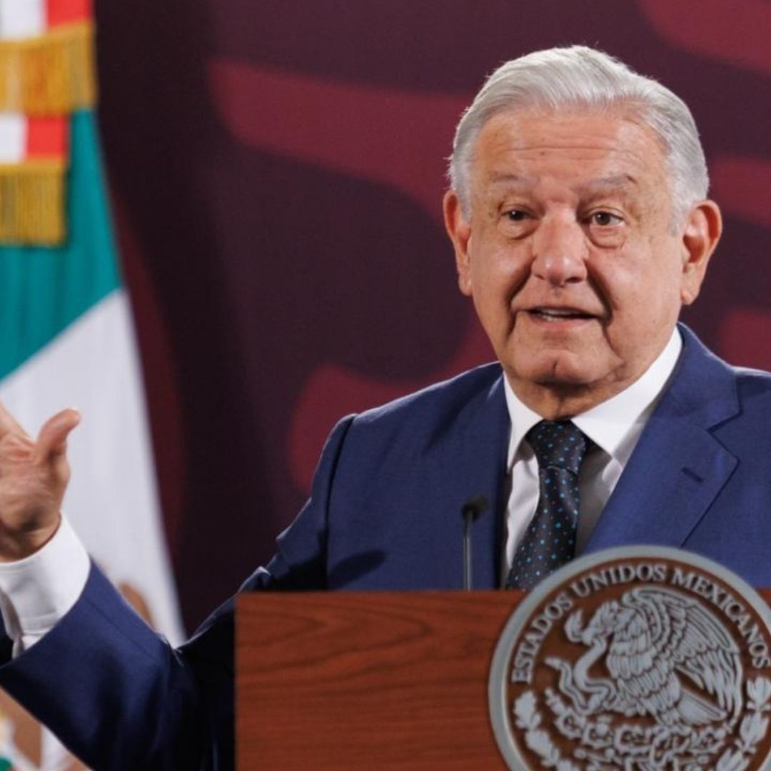 El presidente López Obrador en conferencia mañanera