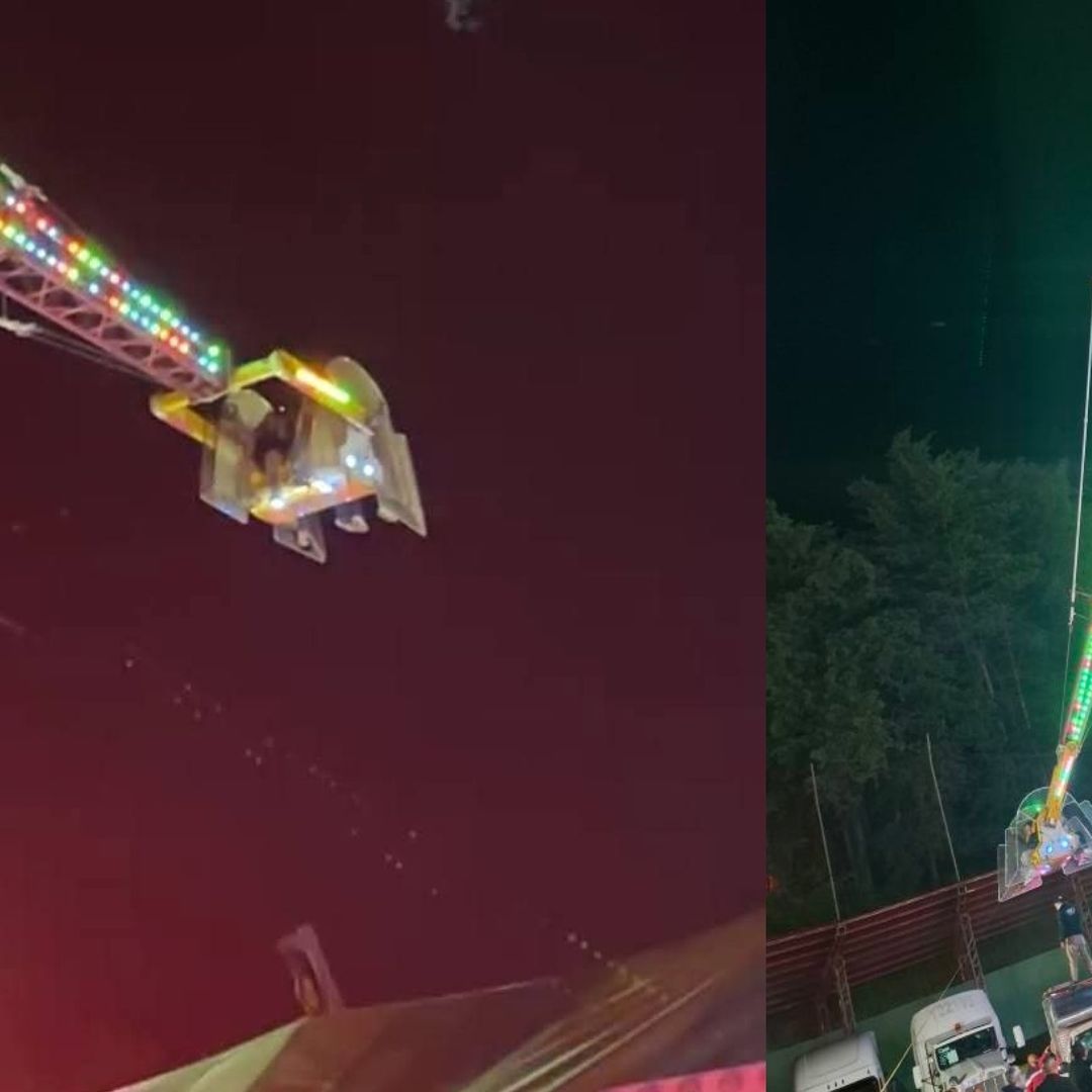 Ocho Personas Atrapadas en las Alturas por Falla de Juego Mecánico en Feria de la Manzana 2025 en Zacatlán Puebla
