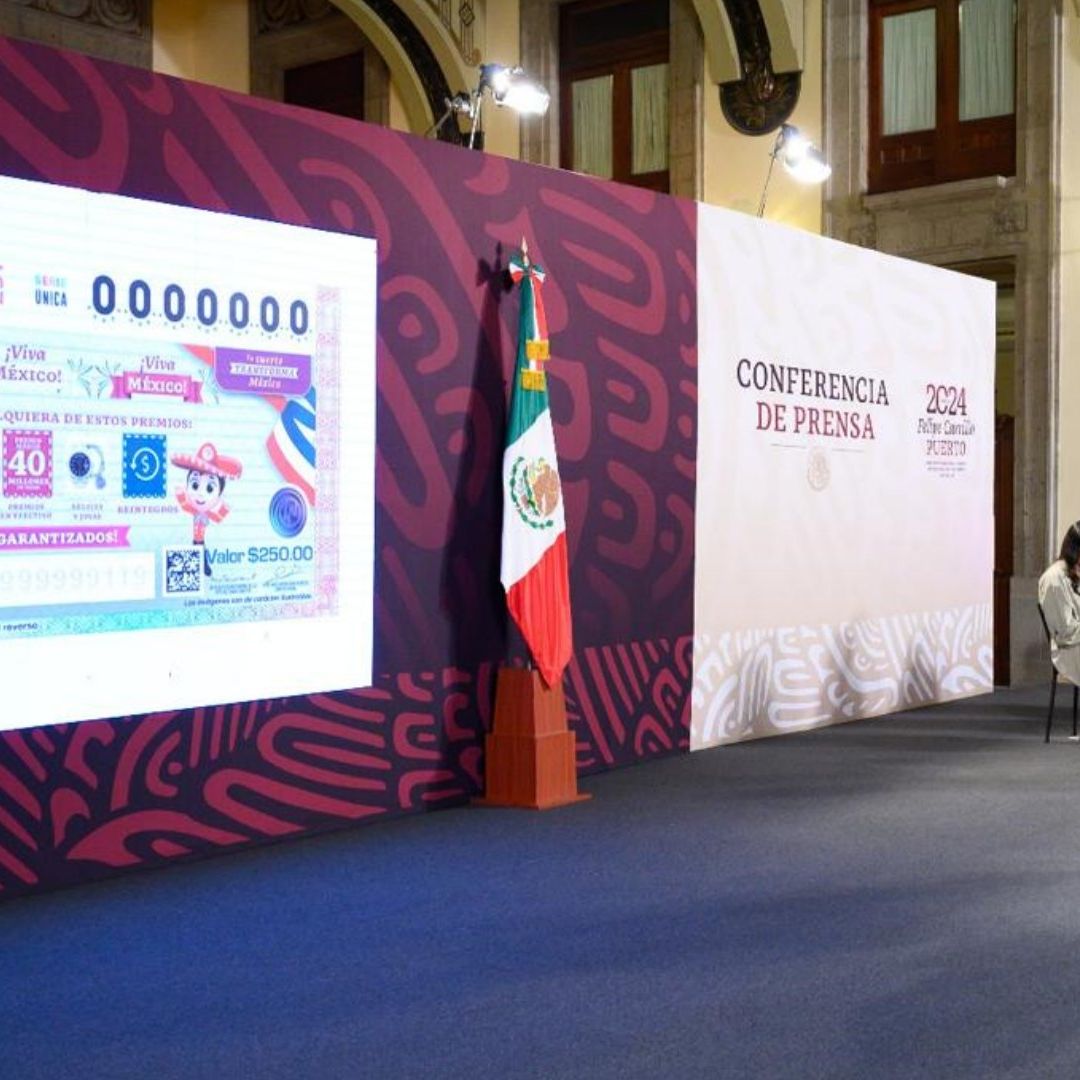 El presidente López Obrador dijo que el sorteo de la Lotería Nacional se realizará el 15 de septiembre de 2024