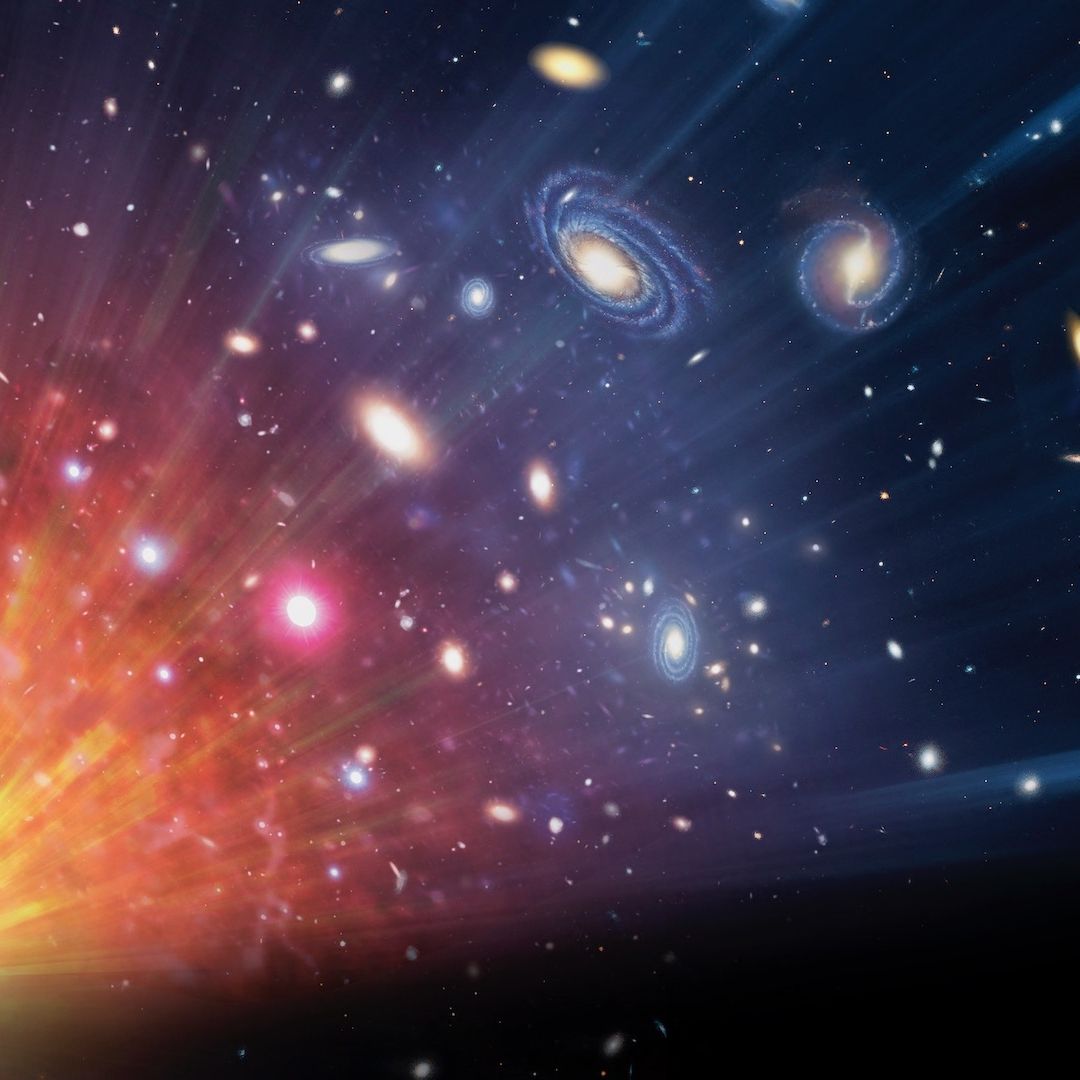 Ilustración del universo desde el Big Bang