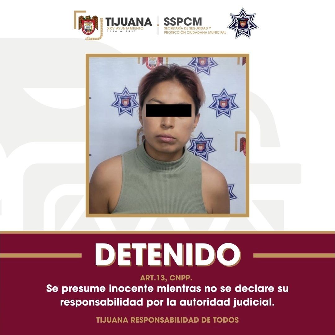 Detienen a Mujer en Tijuana por Violencia Familiar en Urbi Villa del Prado