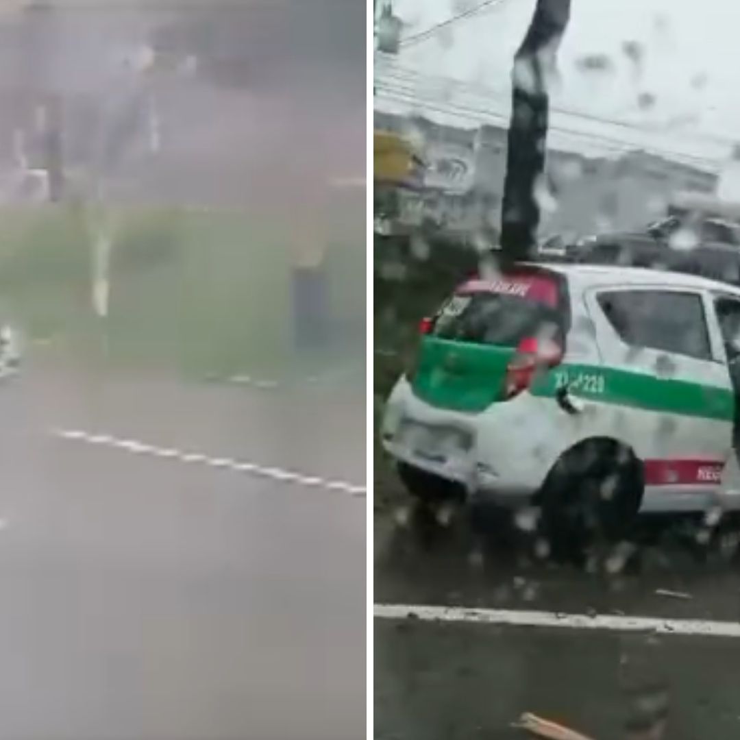 Video: Rayo Cae a Taxi y Corta Brazo de Pasajera en Veracruz
