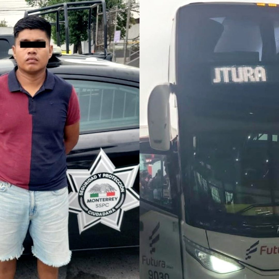 Detienen a presunto acosador en central de autobuses en Monterrey