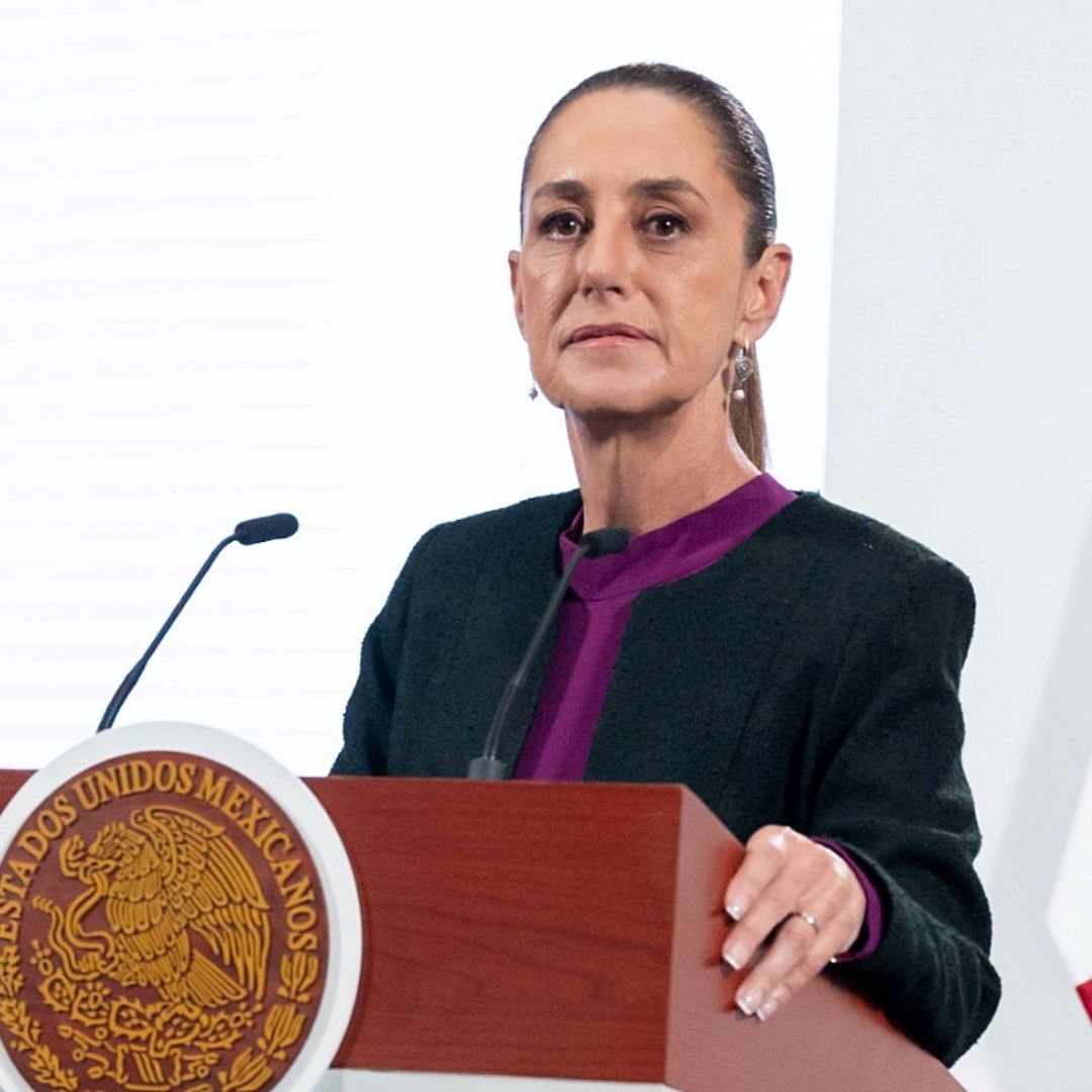 Claudia Sheinbaum en conferencia de prensa en Palacio Nacional