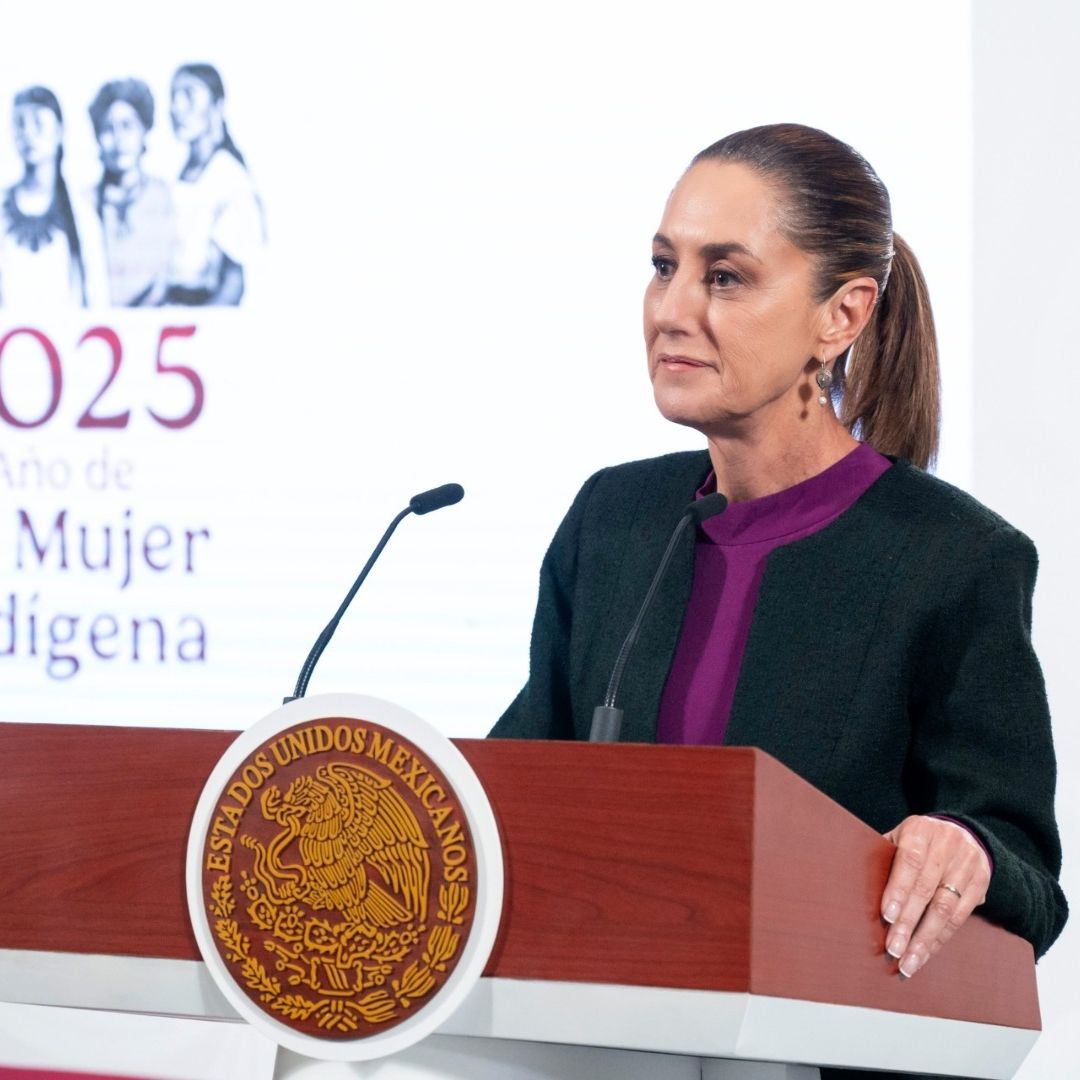 Claudia Sheinbaum durante conferencia de prensa