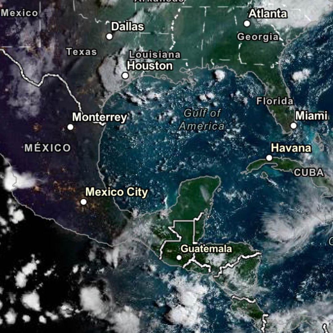Mapa de la trayectoria de los ciclones en el Atlántico