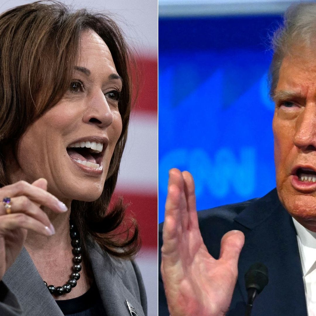 La carrera presidencial entre Harris y Trump está muy pareja, de acuerdo con especialistas de EUA. Foto AFP