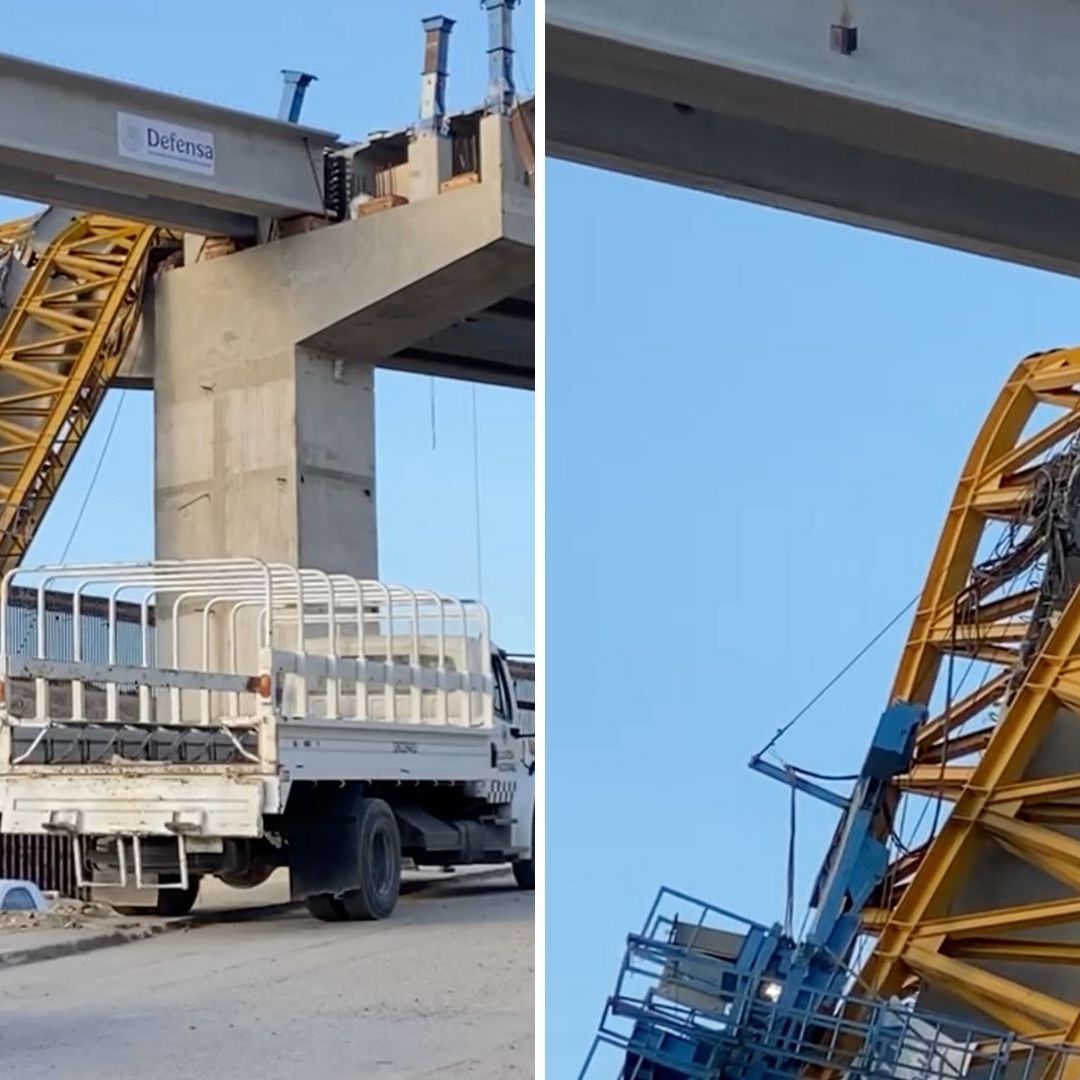 Grúa Colapsa Sobre Pilar en Obra del Viaducto Elevado en Tijuana