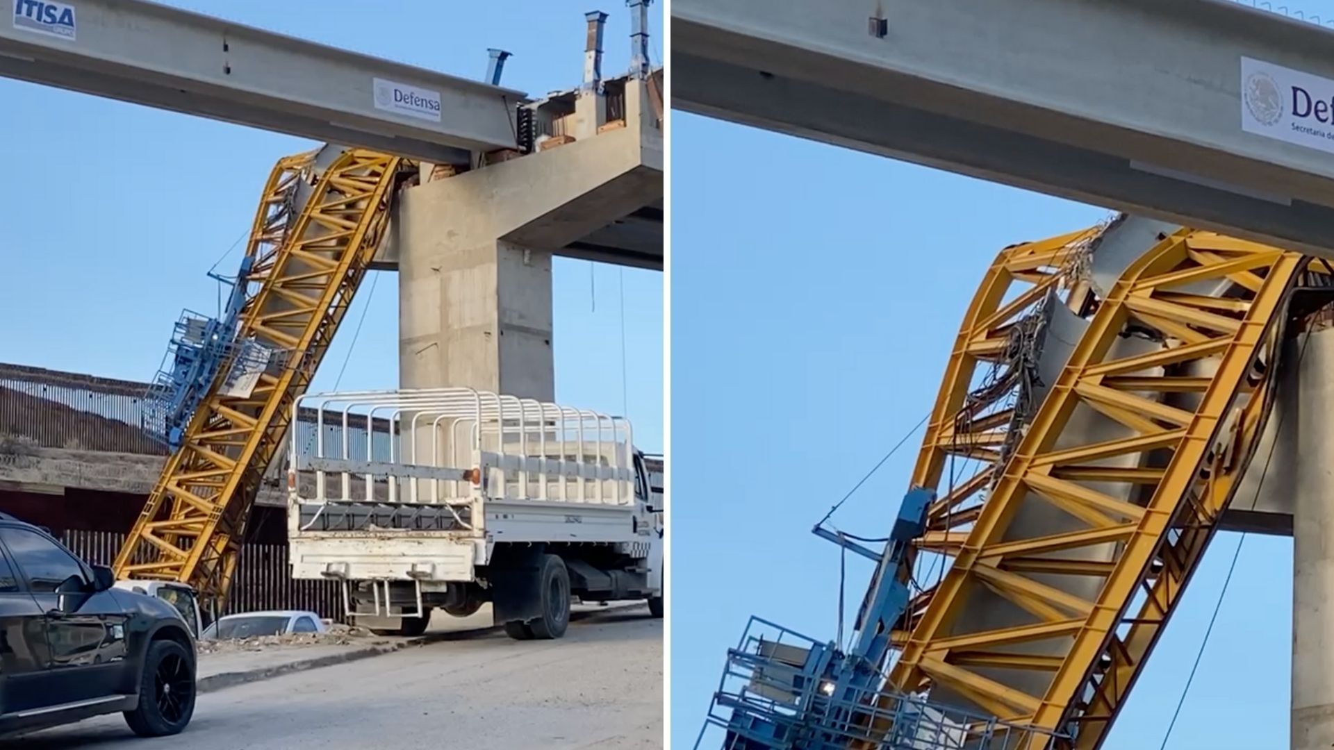 Grúa Colapsa Sobre Pilar en Obra del Viaducto Elevado en Tijuana
