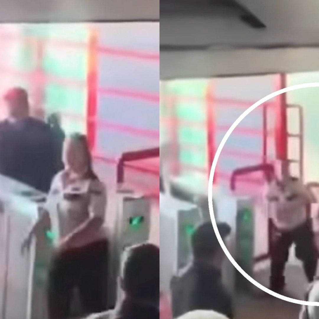 Pelea entre guardia de seguridad y usuario del Metro de Monterrey
