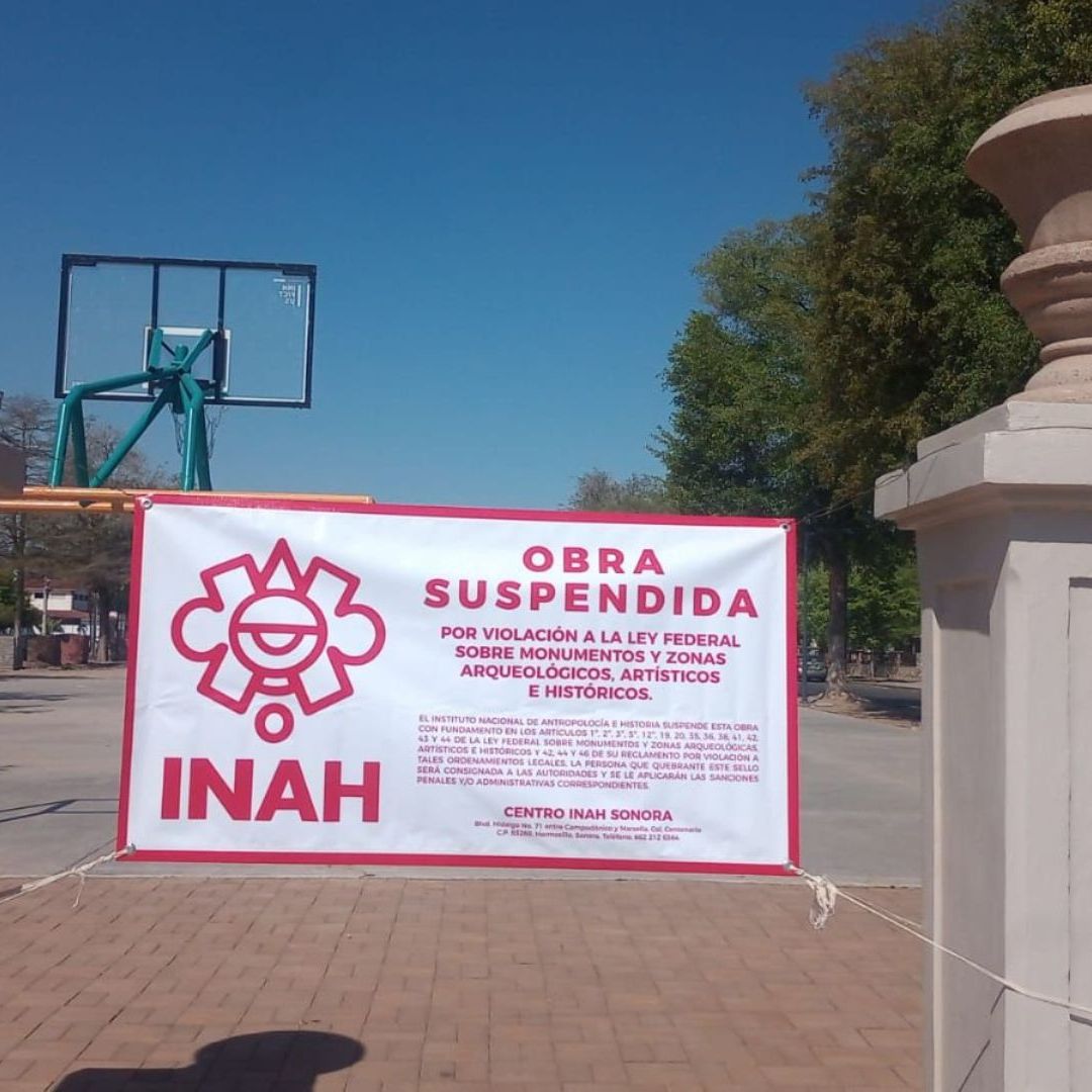 INAH Notifica Suspensión de Obra Realizada por Ayuntamiento de Hermosillo en Bulevar Hidalgo