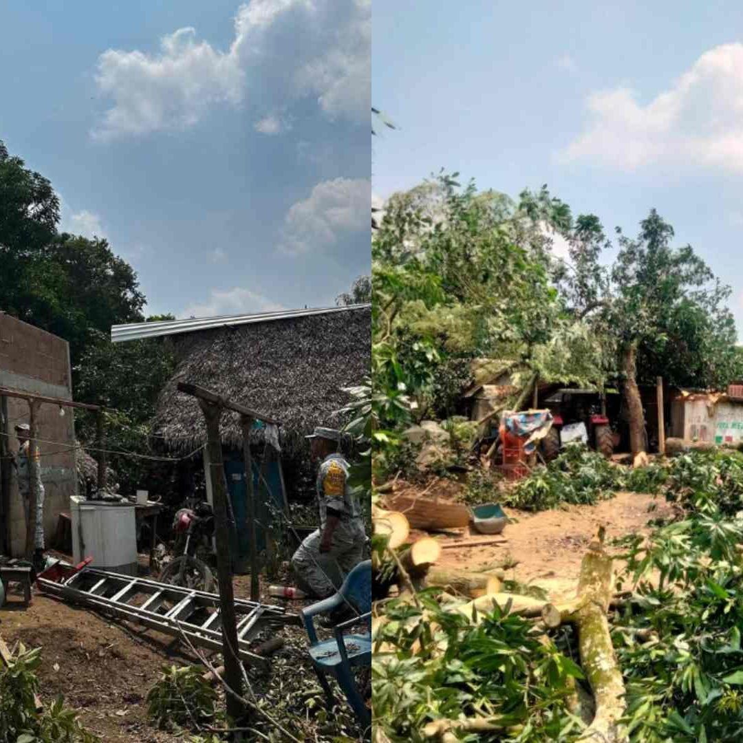 Viviendas Dañadas Fuerte Tromba Registrada en Texistepec Sur de Veracruz