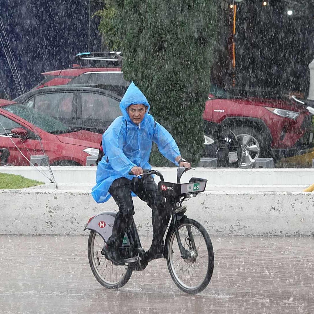 Lluvia en la zona centro de la Ciudad de México el 22 de agosto de 2025. Foto: Cuartoscuro